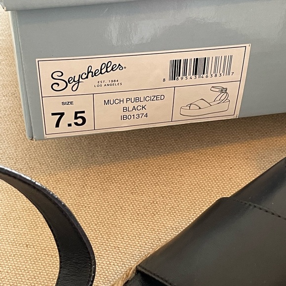 SEYCHELLES Leather Platform Espadrille Sandals Women’s Size 7.5 - NEW IN BOX - Picture 4 of 6